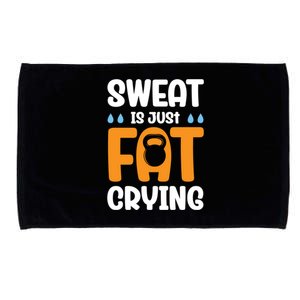 Gym Sweat Is Just Fat Crying Workout Cute Gift Microfiber Hand Towel