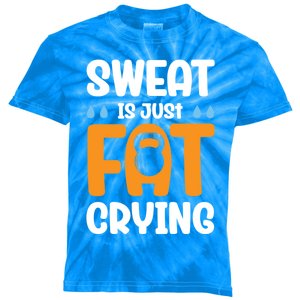 Gym Sweat Is Just Fat Crying Workout Cute Gift Kids Tie-Dye T-Shirt