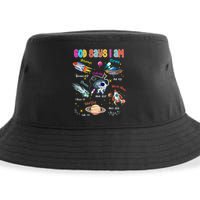 God Says I Am Cute Christian Outer Space Sustainable Bucket Hat