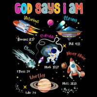 God Says I Am Cute Christian Outer Space Sustainable Bucket Hat