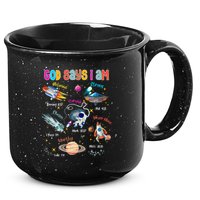 God Says I Am Cute Christian Outer Space 15oz Campfire Ceramic Mug
