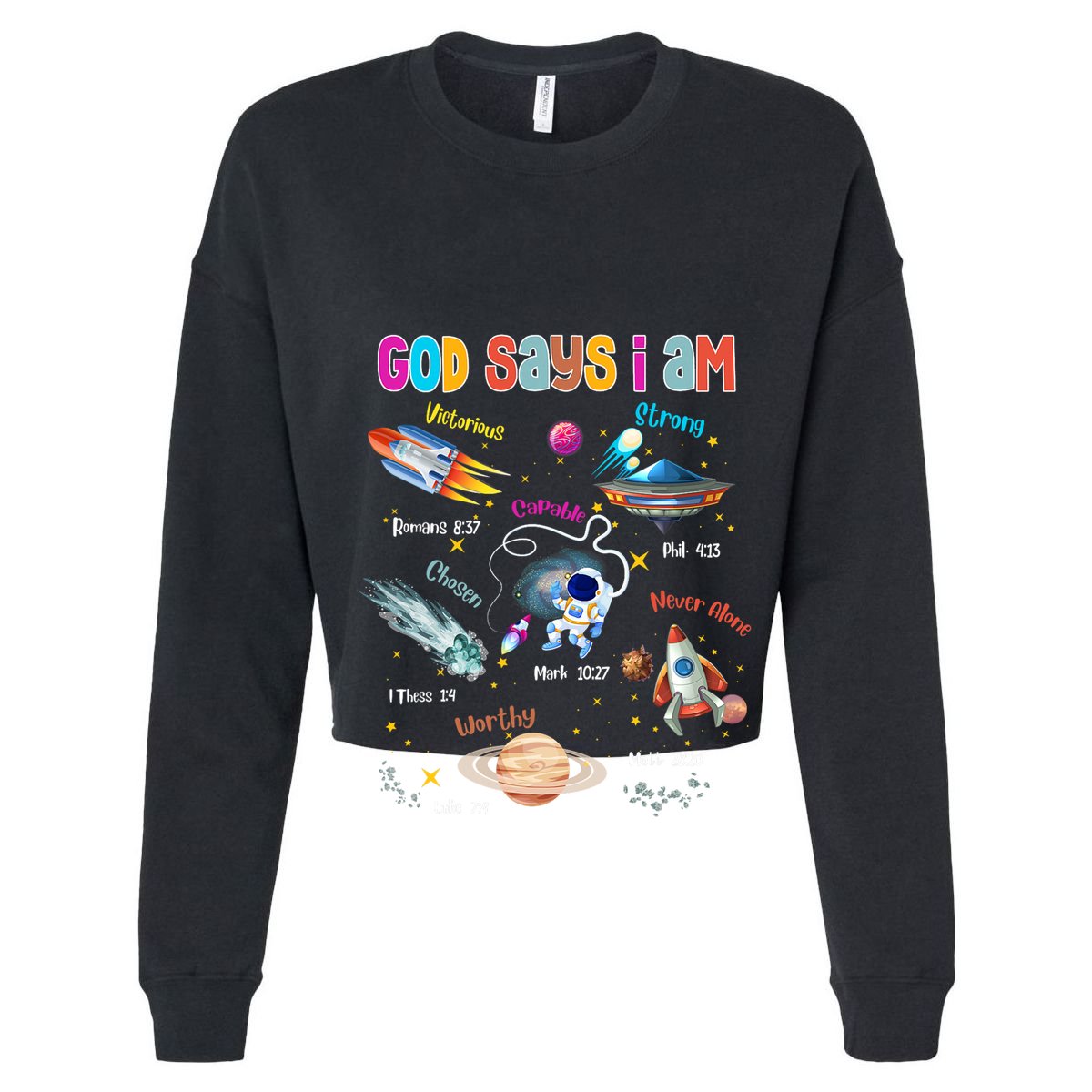 God Says I Am Cute Christian Outer Space Mesh Reversible Basketball Jersey Tank