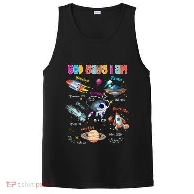God Says I Am Cute Christian Outer Space PosiCharge Competitor Tank