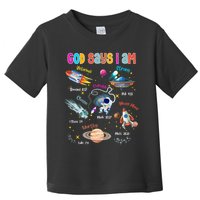God Says I Am Cute Christian Outer Space Toddler T-Shirt