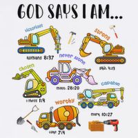 God Says I Am Cute Construction Christian Adult Drive Performance Visor