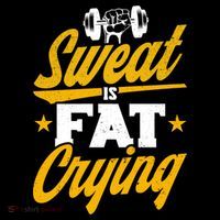 Gym Sweat Is Fat Crying Workout Vintage Weightlifting Gift Flatbill Hat