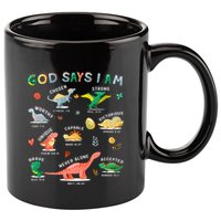 God Says I Am Dinosaur 11oz C Handle Ceramic Mug