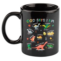 God Says I Am Dinosaur 11oz C Handle Ceramic Mug