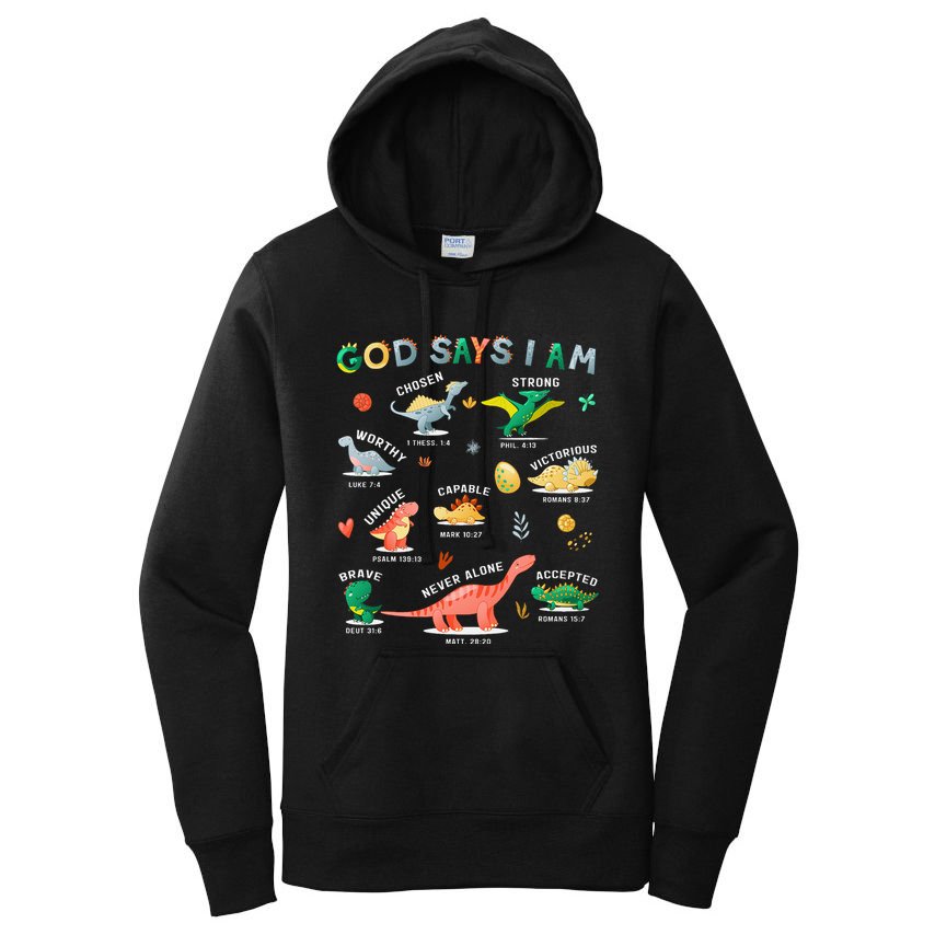 God Says I Am Dinosaur Women's Pullover Hoodie