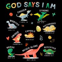 God Says I Am Dinosaur Cooling Performance Long Sleeve Crew