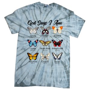 God Says I Am Butterfly Christian Jesus Lover Religious Tie-Dye T-Shirt