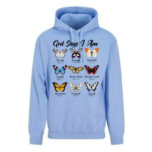 God Says I Am Butterfly Christian Jesus Lover Religious Unisex Surf Hoodie