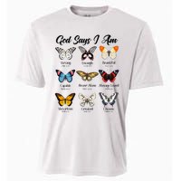 God Says I Am Butterfly Christian Jesus Lover Religious Cooling Performance Crew T-Shirt