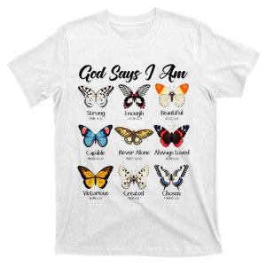 God Says I Am Butterfly Christian Jesus Lover Religious T-Shirt