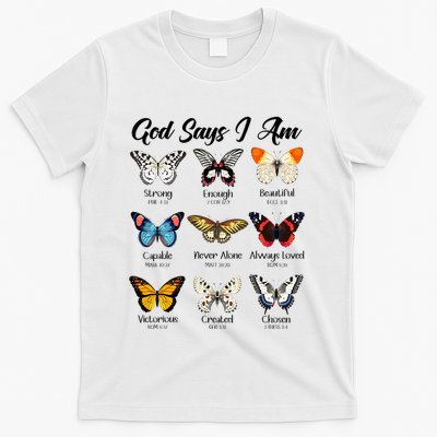 God Says I Am Butterfly Christian Jesus Lover Religious T-Shirt