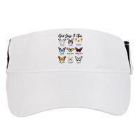 God Says I Am Butterfly Christian Jesus Lover Religious Adult Drive Performance Visor