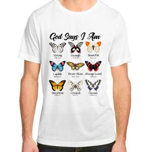 God Says I Am Butterfly Christian Jesus Lover Religious Adult ChromaSoft Performance T-Shirt