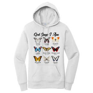 God Says I Am Butterfly Christian Jesus Lover Religious Women's Pullover Hoodie