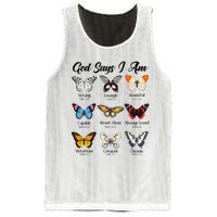 God Says I Am Butterfly Christian Jesus Lover Religious Mesh Reversible Basketball Jersey Tank