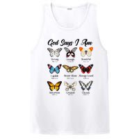 God Says I Am Butterfly Christian Jesus Lover Religious PosiCharge Competitor Tank