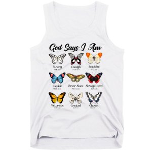 God Says I Am Butterfly Christian Jesus Lover Religious Tank Top