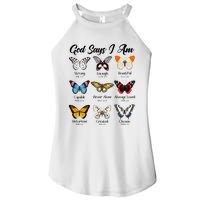 God Says I Am Butterfly Christian Jesus Lover Religious Women's Perfect Tri Rocker Tank