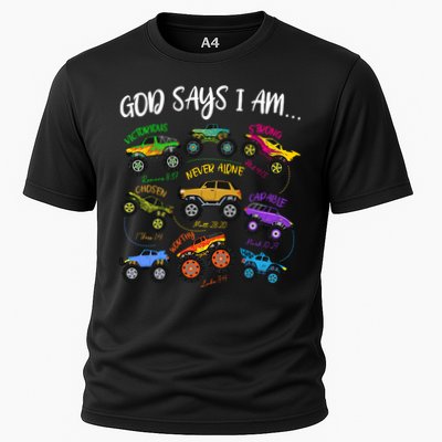 God Says I-Am Christian Easter Truck Religious  Performance Shirt