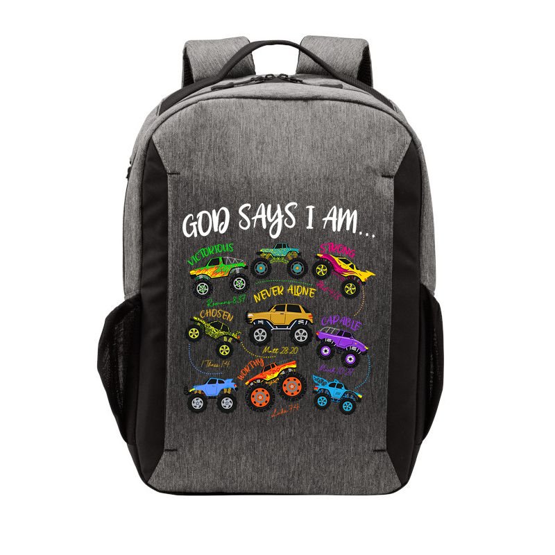 God Says I-Am Christian Easter Truck Religious  Vector Backpack
