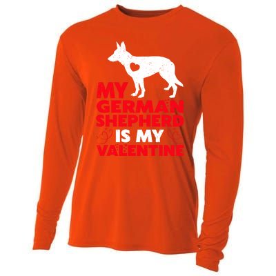 Ger Shepherd Is My Valentine Ger Shepherd Valentine's Gift Cooling Performance Long Sleeve Crew