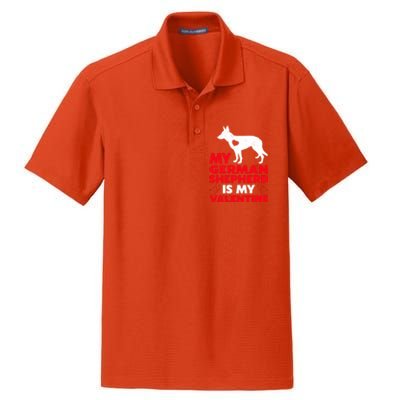 Ger Shepherd Is My Valentine Ger Shepherd Valentine's Gift Dry Zone Grid Polo