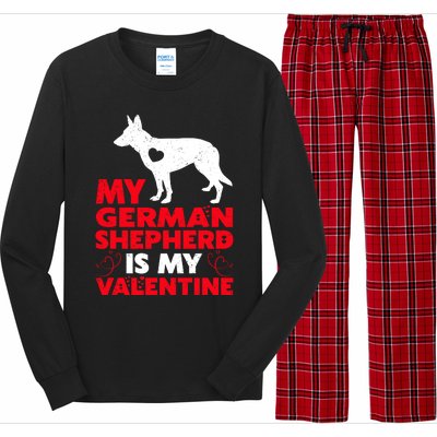 Ger Shepherd Is My Valentine Ger Shepherd Valentine's Gift Long Sleeve Pajama Set