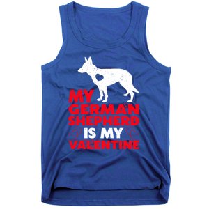 Ger Shepherd Is My Valentine Ger Shepherd Valentine's Gift Tank Top