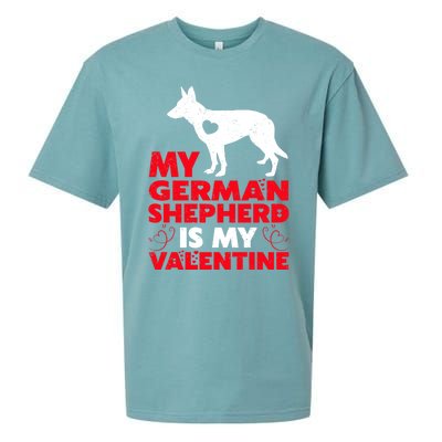 Ger Shepherd Is My Valentine Ger Shepherd Valentine's Gift Sueded Cloud Jersey T-Shirt