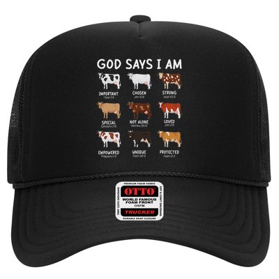 God Says I Am Cute Heifer Cow Bible Verse Christian Trucker Hat