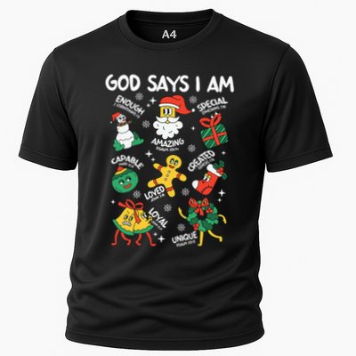 God Says I Am Christmas Lover   Christian Performance Shirt