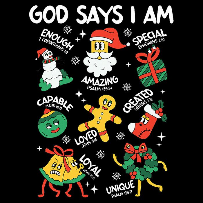 God Says I Am Christmas Lover   Christian Cooling Performance Crew T-Shirt