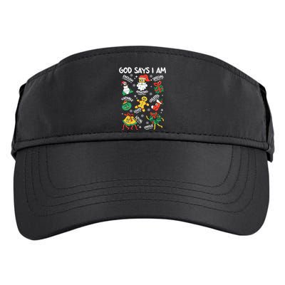 God Says I Am Christmas Lover   Christian Adult Drive Performance Visor