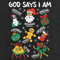 God Says I Am Christmas Lover   Christian Adult Drive Performance Visor