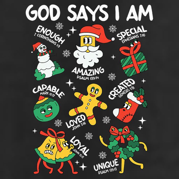 God Says I Am Christmas Lover   Christian Adult Drive Performance Visor