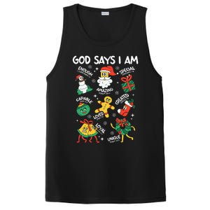 God Says I Am Christmas Lover   Christian PosiCharge Competitor Tank