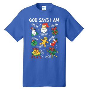 God Says I Am Christmas Lover   Christian Tall T-Shirt