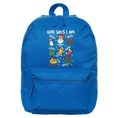 God Says I Am Christmas Lover   Christian 16 in Basic Backpack
