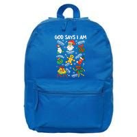 God Says I Am Christmas Lover   Christian 16 in Basic Backpack