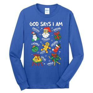 God Says I Am Christmas Lover   Christian Tall Long Sleeve T-Shirt