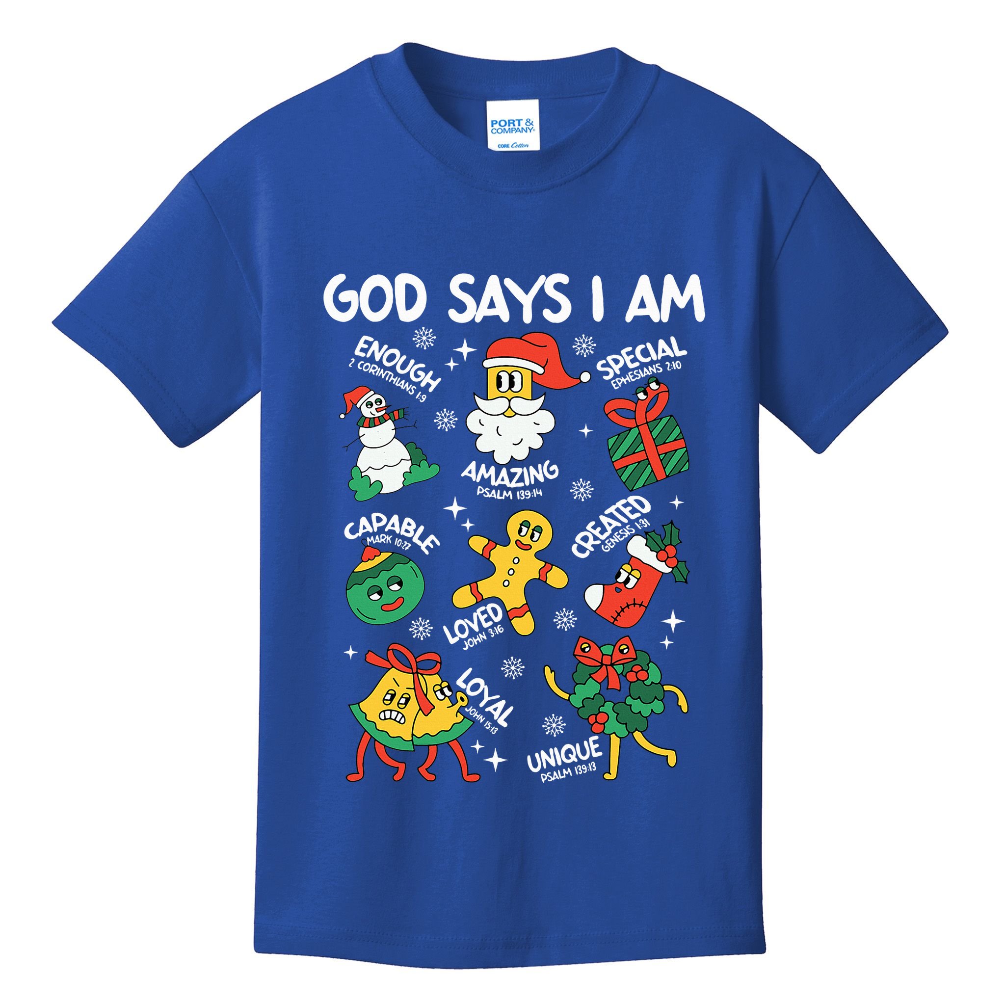 God Says I Am Christmas Lover   Christian Kids T-Shirt