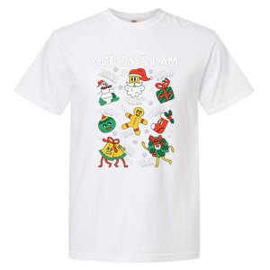 God Says I Am Christmas Lover   Christian Garment-Dyed Heavyweight T-Shirt