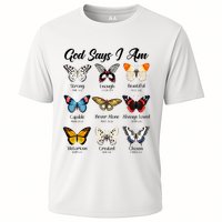 God Says I Am Butterfly Christian Jesus Lover Religious Cooling Performance Crew T-Shirt