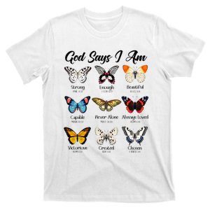 God Says I Am Butterfly Christian Jesus Lover Religious T-Shirt