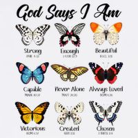 God Says I Am Butterfly Christian Jesus Lover Religious Wool Snapback Cap