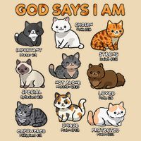 God Says I Am Cat Cute Cats Lover Bible Verse Christian Zip Tote Bag